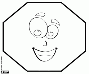 kolorowanka Ośmiokąta z twarzy