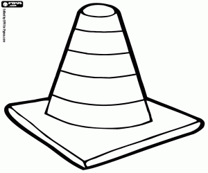 kolorowanka Pachołek drogowy