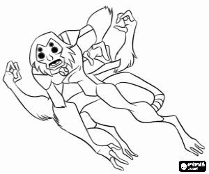 kolorowanka Pajęczarz, obzy z Ben 10