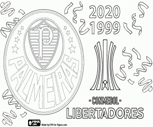kolorowanka Palmeiras, mistrz Libertadores 2020
