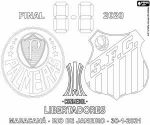 kolorowanka Palmeiras - Santos, Libertadores 2020