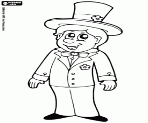 kolorowanka Pan młody