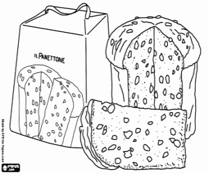 kolorowanka Panettone, Boże Narodzenie w Włochy