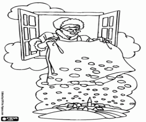 kolorowanka Pani Zima, bajka niemiecki charakter