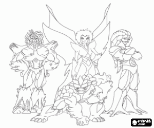 kolorowanka Panowie natura, Gormiti