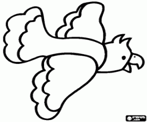 kolorowanka Papuga podczas lotu