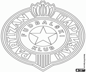 kolorowanka Partizan Belgrad emblemat