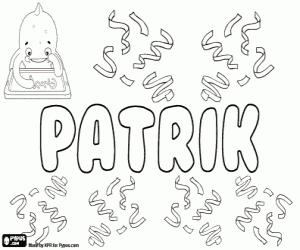 kolorowanka Patrik, wariant Patrick