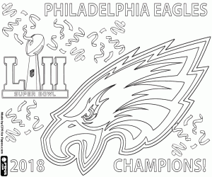 kolorowanka Philadelphia Eagles 2018 Super Bowl