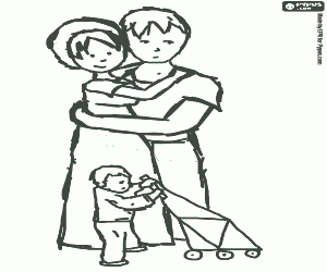 kolorowanka Pierwsze kroki dziecka