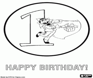 kolorowanka Pierwsze urodziny i Hrabia Dracula