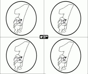 kolorowanka Pierwsze urodziny