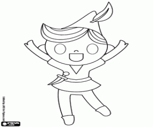 kolorowanka Piotruś Pan mieszka w Nibylandia