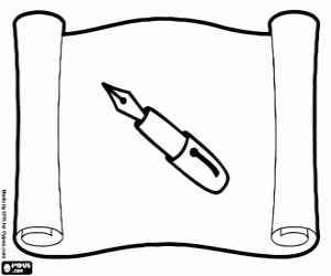 kolorowanka Pióra do pisania poezji