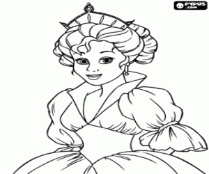 kolorowanka Piękna księżniczka z jej korony