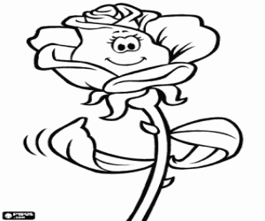 kolorowanka Piękne Róża z ciernie