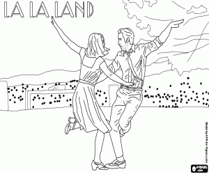 kolorowanka Plakat z logo La La Land