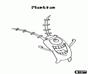 kolorowanka Plankton, antagonista SpongeBob