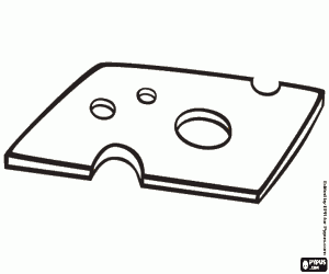 kolorowanka Plasterek sera Emmental