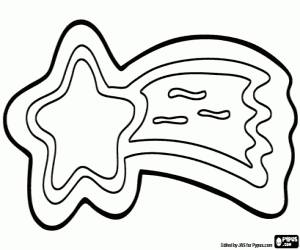 kolorowanka Plik ciastko jako Boże Narodzenie gwiazda