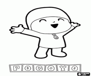 kolorowanka Pocoyo, mały chłopiec, bohater