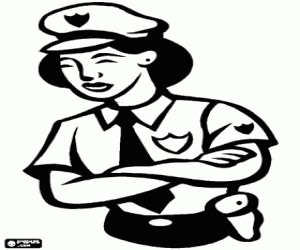 kolorowanka Policjantka