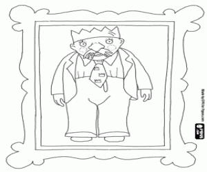 kolorowanka Portret z ramą króla