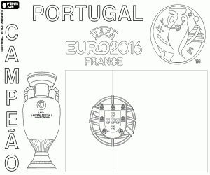 kolorowanka Portugalia, mistrz UEFA Euro 2016