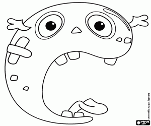 kolorowanka Potworne usta, litera C