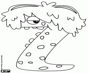 kolorowanka Potwór listera Z