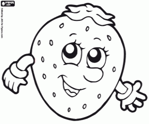 kolorowanka Poziomka truskawka