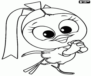 kolorowanka Priscilla, przyjaciel Calimero