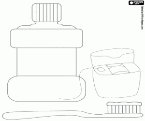 kolorowanka Produkty do higieny jamy ustnej