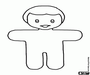 kolorowanka Prosty lalka ubierać