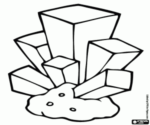 kolorowanka Pryzmatyczny krystalizacji minerałów