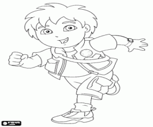 kolorowanka Przygód dziecko Diego Marquez