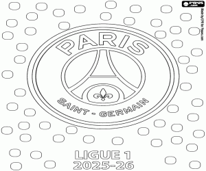 kolorowanka PSG, mistrz 2025-2026