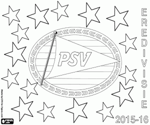 kolorowanka PSV Eindhoven, mistrz 2015-2016