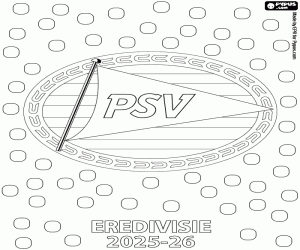 kolorowanka PSV, mistrz Eredivisie 2025-2026