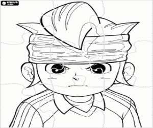 kolorowanka Puzzle Inazuma Eleven, Mark Evans