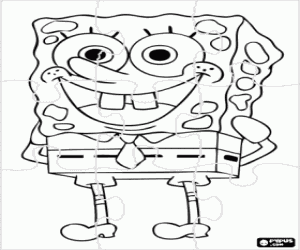 kolorowanka Puzzle z SpongeBob