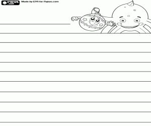 kolorowanka Pypus i Boże Narodzenie bombka, list