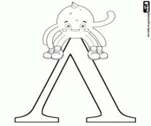 kolorowanka Pypus nad greckiej litery Lambda