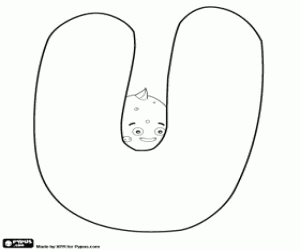 kolorowanka Pypus w Sieć za literę U