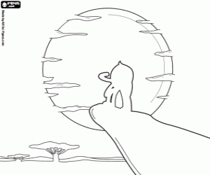 kolorowanka Pypus jak Simba król lew