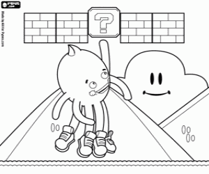 kolorowanka Pypus w grze wideo