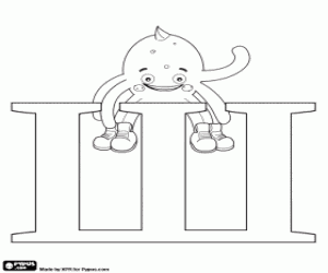 kolorowanka Pypus nad Ш rosyjskich litera