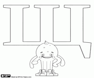 kolorowanka Pypus pod Щ rosyjskim litera