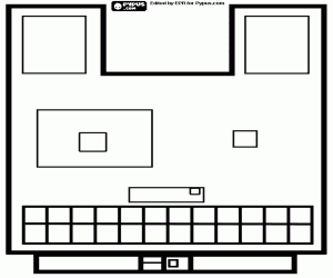 kolorowanka Pysk psa, maska geometryczna