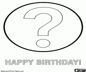 kolorowanka Pytanie, ile masz lat